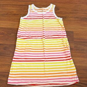 Colorful Striped Sleeveless Dress with pockets!